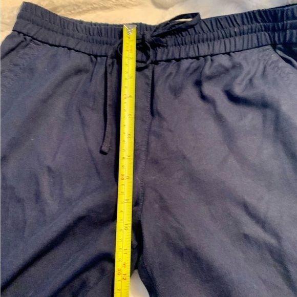 Talbots Pants Size 4 Navy Blue Drawstring Lyocell Relaxed Fit Lightweight - Picture 9 of 10